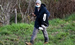 Cédric Jubillar lors des recherches de sa femme Delphine, le 23 décembre 2020 à
Cagnac-les-Mines, dans le Tarn