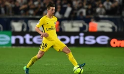 Le milieu de terrain du Paris SG buteur face à Bordeaux en 34e journée de L1 le 22 avril 2018