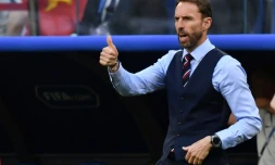 Le sélectionneur de l'Angleterre, Gareth Southgate, lors du quart de finale face à la Suède, à Samara, le 7 juillet 2018