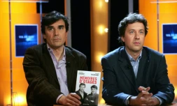 Les journalistes Georges Malbrunot et Christian Chesnot le 10 mai 2005 à Paris