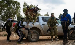 Des combattants de l'Armée syrienne libre près de la ville d'Al-Bab, le 4 février 2017