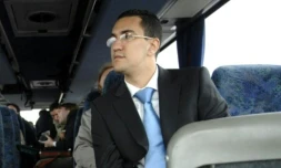 Le député M'jid El Guerrab à Charleville-Mézières (nord de la France), le 16 mars 2007