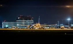 L'avion du Premier ministre israélien Benjamin Netanyahu sur le tarmac de l'aéroport de Budapest, le 3 avril 2025 en Hongrie