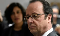 François Hollande le 14 février 2017 à Aubervilliers