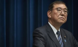 Le Premier ministre japonais Shigeru Ishiba lors d'une conférence de presse dans son bureau à Tokyo le 24 décembre 2024.