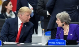 Le président américain Donald Trump et la dirigeante britannique Theresa May lors d'un sommet du G20 à Buenos Aires en novembre 2018