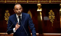 Edouard Philippe s'exprime le 31 juillet 2018 devant l'Assemblée nationale, où deux motions de censure de son gouvernement sont débattues