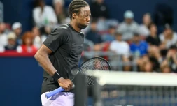 Gaël Monfils grimace de douleur lors du tournoi de Montréal, le 11 août 2022