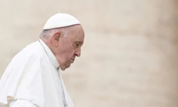 Le pape François lors d'une audience papale le 20 septembre 2023 sur la place Saint-Pierre au Vatican