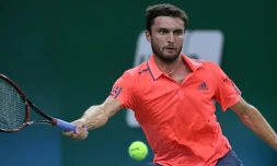 Gilles Simon face au Suisse Stan Wawrinka en 8e de finale du Masters 1000 de Shanghai, le 13 octobre 2016