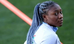 La milieu française Kadidatou Diani lors d'un entraßnement de l'équipe de France, à Sydney, le 26 juillet 2023