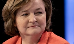 Nathalie Loiseau lors d'un débat organisé par RFI et France 24 le 9 avril 2019