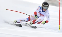 La Suissesse Lara Gut lors du super-G de Cortina d'Ampezzo, le 21 janvier 2018
