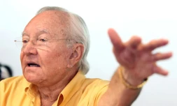 Gaston Flosse en conférence de presse le 21 janvier 2009 à Papeete, en Polynésie française