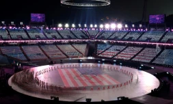 La délégation américaine lors de la cérémonie d'ouverture des Jeux olympiques d'hiver à Pyeongchang le 9 février 2018