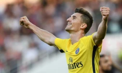Thomas Meunier grand artisan de la victoire du PSG contre Dijon au Gaston-Gérard, le 14 octobre 2017 