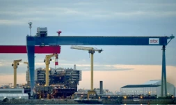 Le site des chantiers navals de STX France de Saint-Nazaire (Loire-Atlantiques), le 20 octobre 2016