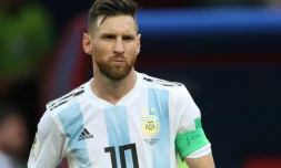 L'attaquant argentin Lionel Messi lors de la défaite face à la France en 8e de finale du Mondial à Kazan le 30 juin 2018