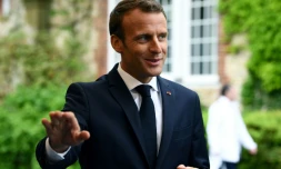 Emmanuel Macron à Clairefontaine-en-Yvelines, le 5 juin 2018