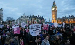 Manifestation pour le maintien du statut de citoyen européen, le 13 mars 2017 à Londres 