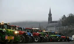 Mobilisation d'agriculteurs à Lourdes dans les Hautes Pyrénées le 21 décembre 2025