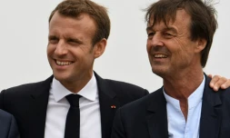 Emmanuel Macron et Nicolas Hulot au Cap Fréhel en Bretagne, le 20 juin 2018