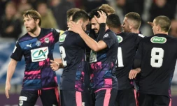 Les joueurs de Bordeaux se congratulent après un but contre Dijon en Coupe de France, le 31 janvier 2017 au Matmut Atlantique