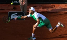 Lucas Pouille face au Brésilien Thomaz Bellucci au tour précédent à Roland-Garros, le 31 mai 2017