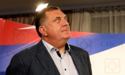 Le nationaliste serbe Milorad Dodik, co-président de la Bosnie-Herzégovine, le 7 octobre 2018 à Banja Luka