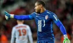 Le gardien lillois Vincent Enyeama, vainqueur avec le Losc de Lorient à Villeneuve-d'Ascq, le 12 décembre 2015