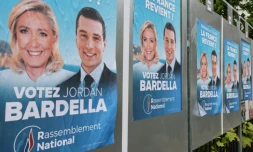 Le Rassemblement national recueille 34% d'intentions de vote pour les élections législatives du 30 juin et 7 juillet, soit plus de 15 points de plus que le score obtenu il y a deux ans, selon un sondage Harris Interactive - Toluna paru lundi