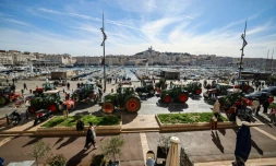 Des agriculteurs manifestent à Marseille, le 19 février 2024