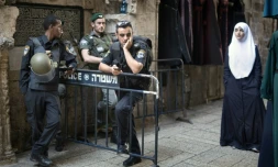 Un poste de contrôle dans la Vieille ville de Jérusalem le 8 octobre 2015