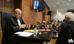 Le procureur Nicolas Bessone le 15 septembre 2016 au tribunal de Bastia oĂč sont jugĂ©s cinq hommes dans l'affaire de la rixe de Sisco