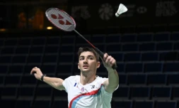Le Français Christo Popov lors d'un tournoi à Vantaa en Finlande, le 9 octobre 2026