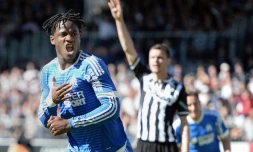 L'attaquant Michy Batshuayi auteur du but de l'OM à Angers, le 1er mai 2016