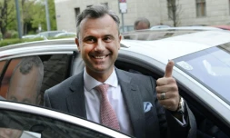 Le candidat du parti FPÖ, Norbert Hofer, e 24 avril 2016 à Vienne