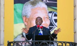 Le nouveau président sud-africain Cyril Ramaphosa, ici au Cap le 11 février 2018