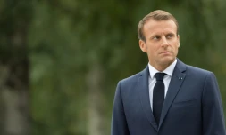 Le président français Emmanuel Macron lors de sa visite officielle à Helsinki, en Finlande, le 30 août 2018