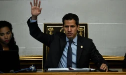 Juan Guaidó lors d'une session de l'Assemblée nationale à Caracas, le 2 avril 2019