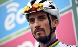 Julien Alaphilippe à 
Leuven le 9 octobre 2021