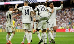 Les joueurs du Real Madrid le 4 mai 2024