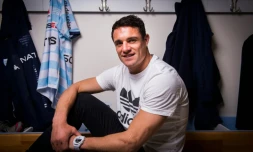 Dan Carter, le 30 mars 2016 à Le Plessis-Robinson (banlieue de Paris)