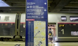 Un train à quai à la gare Montparnasse, le 11 janvier 2019 à Paris