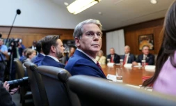 Le secrétaire américain au Trésor Scott Bessent assiste à une réunion à Camp David, dans le Maryland, le 31 juillet 2026