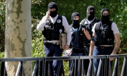 Des policiers déployés à Trappes le 23 août 2018 après l'agression au couteau commise par Kamel S. 