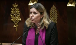 La présidente de la commission des Lois Yaël Braun-Pivet (LREM) à l'Assemblée nationale à Paris, le 3 janvier 2022