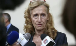 La garde des Sceaux Nicole Belloubet à Bastia, en Corse, le 05 octobre 2018
