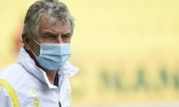 L'entraîneur de Nantes Christian Gourcuff lors du match contre Nîmes le 30 août 2020 à Nantes