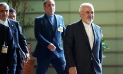 Le chef de la diplomatie iranienne Mohammad Javad Zarif lors de sa visite Ă Tokyo, le 16 mai 2019
